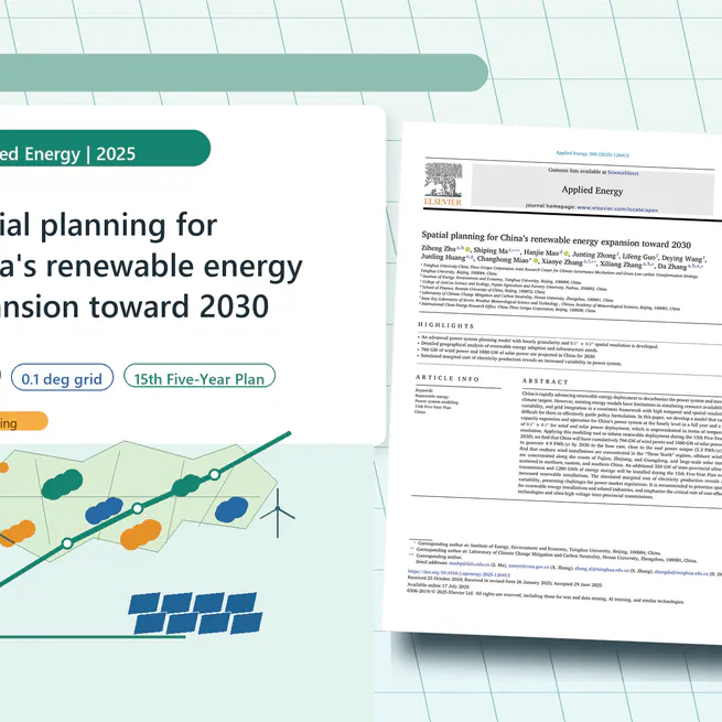 Spatial planning for China's renewable energy expansion toward 2030